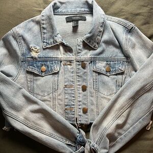 Forever 21 Crop Jean Jacket - Small